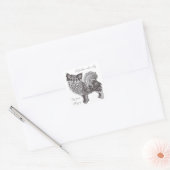 Chihuahua Vibes Vierkante Sticker (Envelop)
