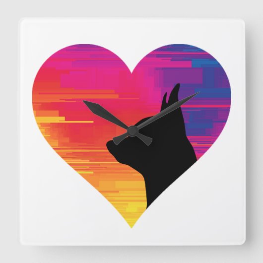 Chihuahua      vierkante klok (Voorkant)