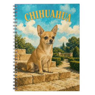 Chihuahua, Vintage Watercolor Honden Kunst Notitieboek