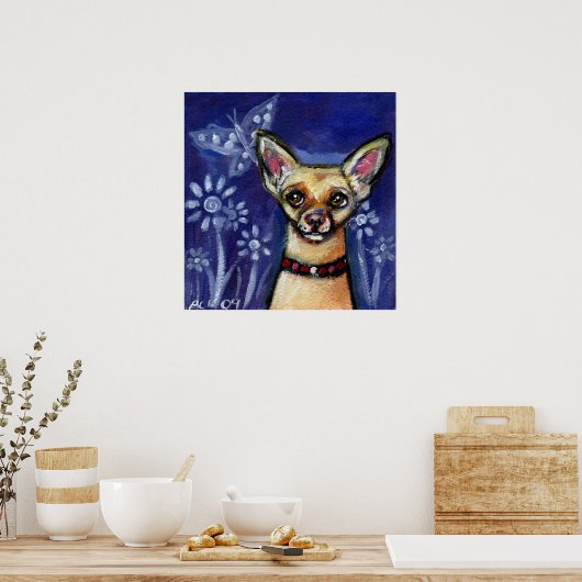 Chihuahua-vlinder Poster (Keuken)
