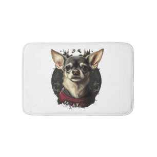 Chihuahua Vrolijk Kerstmis X-Mas Boom Leuk Badmat