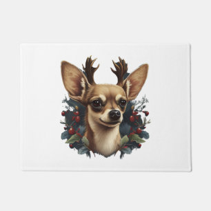 Chihuahua Vrolijk Kerstmis X-Mas Boom Leuk Deurmat