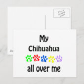 Chihuahua wandelingen ontwerp briefkaart (Voorkant / Achterkant)