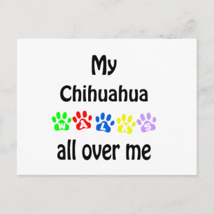 Chihuahua wandelingen ontwerp briefkaart