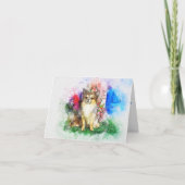 Chihuahua Water Color Schilder Blank Kaart (Voorkant)