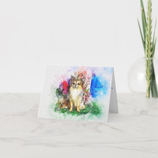 Chihuahua Water Color Schilder Blank Kaart (Voorkant)