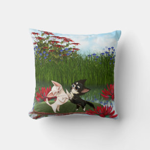 Chihuahua Water Lilly Decorative Pillow Kussen