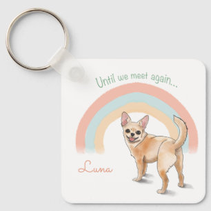 Chihuahua - Watercolor Aangepaste Naam & Foto  Sleutelhanger