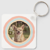 Chihuahua - Watercolor Aangepaste Naam & Foto Sleutelhanger (Achterkant)