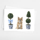 Chihuahua Waterverf Chinoiserie Puppy Dog Kaart
