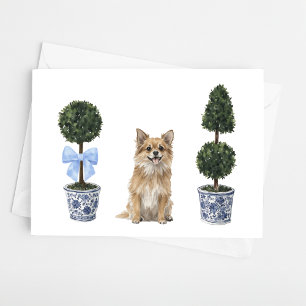 Chihuahua Waterverf Chinoiserie Puppy Dog Kaart