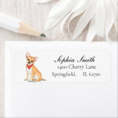 Chihuahua waterverf Hondenliefhebbers Etiket (Insitu)