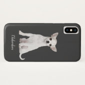 Chihuahua Waterverf White Dog Case-Mate iPhone Case (Achterkant (horizontaal))