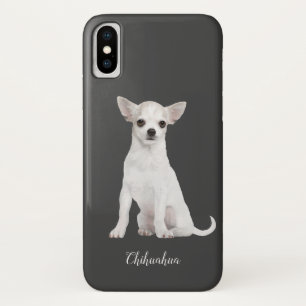 Chihuahua Waterverf White Dog Case-Mate iPhone Case