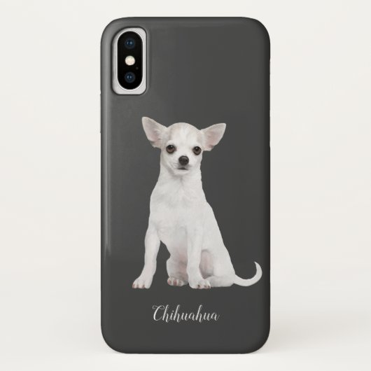 Chihuahua Waterverf White Dog Case-Mate iPhone Case (Achterkant)
