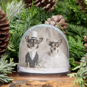 Chihuahua Wedding Snow Wereldbol Gift Sneeuwbol