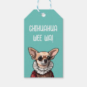 Chihuahua wee wa cadeaulabel (Voorkant)