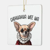 Chihuahua wee wa keramisch ornament (Links)