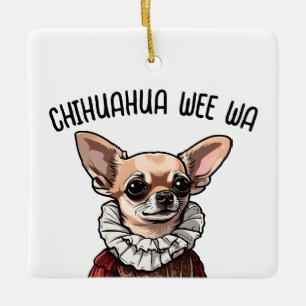 Chihuahua wee wa keramisch ornament