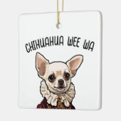 Chihuahua wee wa keramisch ornament (Links)