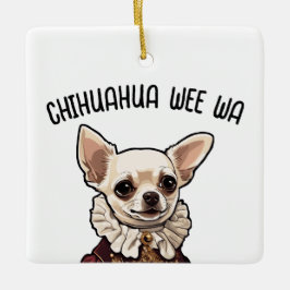 Chihuahua wee wa keramisch ornament