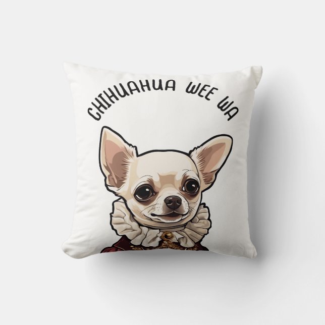 Chihuahua wee wa kussen (Voorkant)