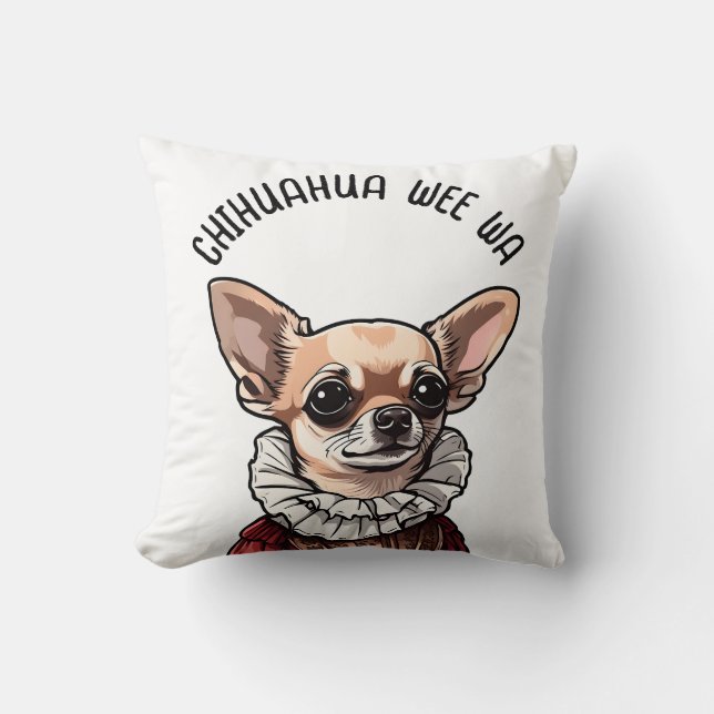 Chihuahua wee wa kussen (Voorkant)