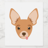 Chihuahua Wijn Etiket (Enkel label)