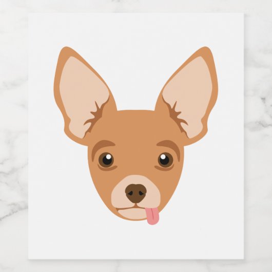 Chihuahua Wijn Etiket (Enkel label)