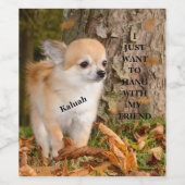 Chihuahua Wijn Etiket (Enkel label)