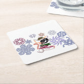  Chihuahua Winter  Kartonnen Onderzetters (Schuin)