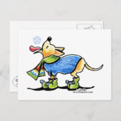 Chihuahua Winter Snowflake Briefkaart (Voorkant / Achterkant)