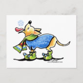 Chihuahua Winter Snowflake Briefkaart (Voorkant)