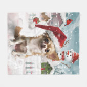 Chihuahua Winter Wonderland Christmas Joy Fleece Deken (Voorkant (Horizontaal))