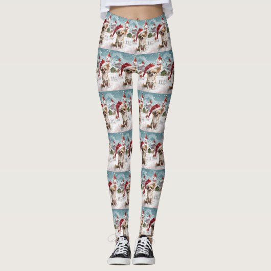 Chihuahua Winter Wonderland Christmas Joy Leggings (Voorkant)