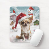 Chihuahua Winter Wonderland Christmas Joy Muismat (Met muis)