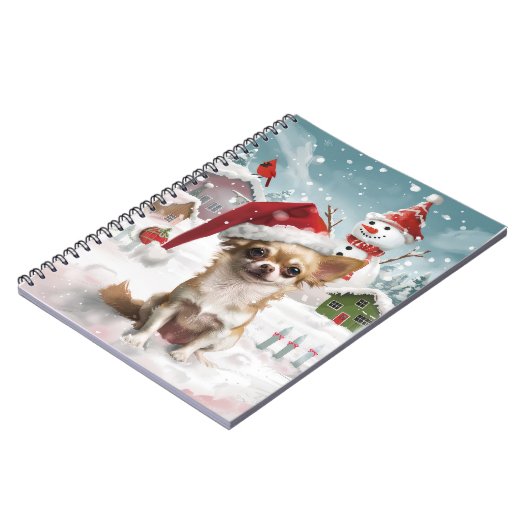 Chihuahua Winter Wonderland Christmas Joy Notitieboek (Linkerzijde)