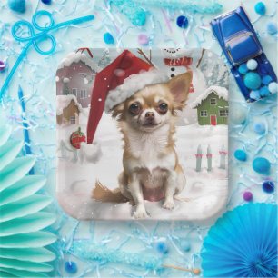 Chihuahua Winter Wonderland Christmas Joy Papieren Bordje
