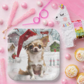Chihuahua Winter Wonderland Christmas Joy Papieren Bordje (Feest)