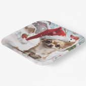 Chihuahua Winter Wonderland Christmas Joy Papieren Bordje (Gebogen)