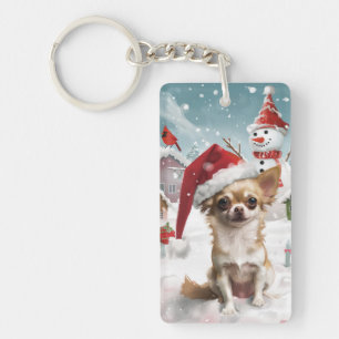 Chihuahua Winter Wonderland Christmas Joy Sleutelhanger