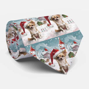 Chihuahua Winter Wonderland Christmas Joy Stropdas