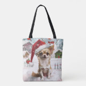 Chihuahua Winter Wonderland Christmas Joy Tote Bag (Achterkant)