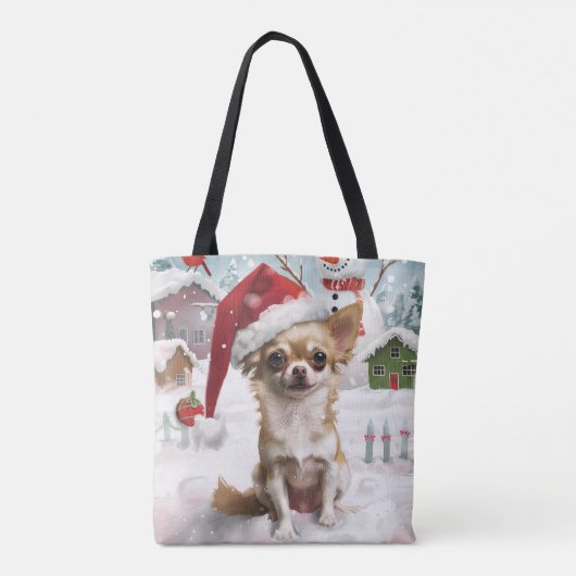 Chihuahua Winter Wonderland Christmas Joy Tote Bag (Achterkant)