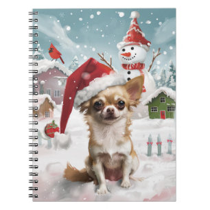 Chihuahua Winter Wonderland Kerstvreugde Notitieboek