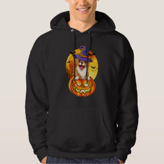 Chihuahua Witch Pumpkin Halloween Dog Hoodie
