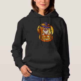 Chihuahua Witch Pumpkin Halloween Dog Hoodie