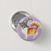 Chihuahua Witch Ronde Button 3,2 Cm (Voorkant /achterkant)