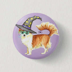 Chihuahua Witch Ronde Button 3,2 Cm