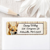 Chihuahua Wood Background Return Label (Insitu)